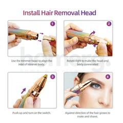 2 In 1 Rechargeable Flawless Eyebrow & Facial Hair Remover
