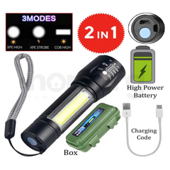 Mini Led Rechargeable Flashlight - (IMPORTED)
