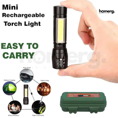 Mini Led Rechargeable Flashlight - (IMPORTED)
